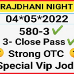 Rajdhani Night 04-05-2022 Single Jodi Strong OTC Fix Game Chart