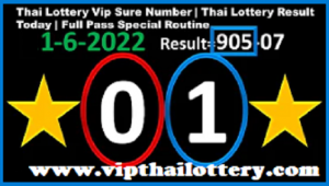 Thai Lottery Result Today Full Pass Special Routine VIP Sure 01/06/22