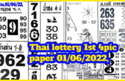 Thai lottery 1st 4pic paper 01-06-2022 Today Updated