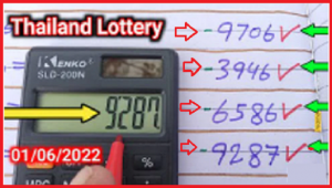 Thailand Lottery Formula First Single Forecast PC Routine 01/06/2022