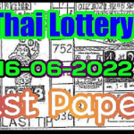 GLO Government Thai Lottery Last Paper Bangkok Tip 16.06.2022