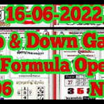 Thai Lottery 3up Formula Pair Open Down single digit 16/06/2022