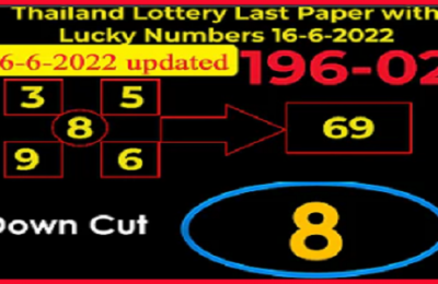 Thai Lottery Down Results Lucky Numbers Sure Win Papers 16-6-2022