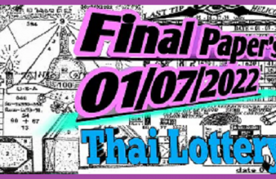 Thai Lottery Result Sure Pair Single Hot Digit Cut Paper 1/07/2565