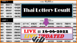 Thai Lottery Results 16th June 2565