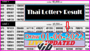 Thai Lottery Results 1st June 2565