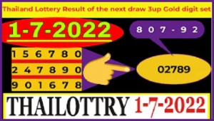 Thailand Lottery Single Close Formula Routine Gold Digit Set 1-7-2022