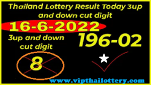 Thailand Lotto Result 3up down cut digit today draw 16-6-2022