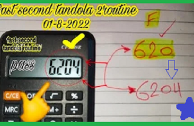 Prize Bond Thai lottery Second Single Tandola Routine 01-08-2022