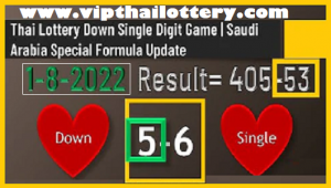 Thai Lottery Down Single Digit Game Saudi Arabia Special 01-08-2022