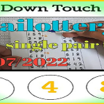 Thai Lottery Single Pair Tips Down Touch 16th July 2022