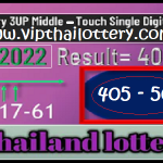 Thailand Lottery 3up Middle Touch Single Digit Only 1st August 2022