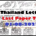 Thailand Lottery Government Last Paper Bangkok Tip 1st August 2022