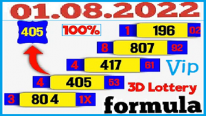 Vip 3D Thailand Lottery Formula 100% Sure Non-Miss 01-08-2022