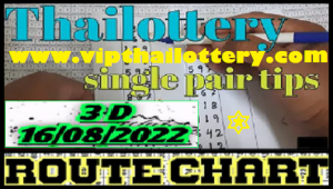 Thai Lottery 3D Single Pair Tip Route Chart 16 August 2022