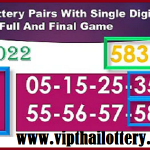 Thai Lottery Pairs Single Digit 100% Sure Final Game 01/09/2022