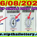 Thai Lottery Pass 3up Single Digit Calculation 16-08-2022