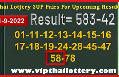 Thai Lotto Vip HTF Straight or Rumble Sets Coming Draw 1-9-2022