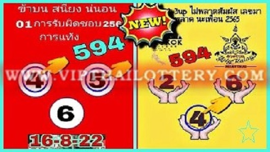 Thai Lotto Vip Tips 100% Non Miss Forecast Routine 16-08-2022