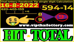 Thai lottery Facebook Tip single digit Calculation -16-8-2022