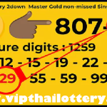 Thai lottery Master Gold Non-Missed Single Direct Pair 01.09.22