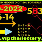 Thai lotto 3up Middle Digit Set Formula Calculation 1-9-2022