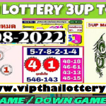 Thailand Lottery Down Game Open Master Total 16th August 2022