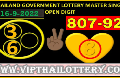 Thai Lottery Government Office HTF Single Digit 16 September 2022
