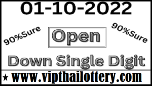 Thai Lottery Master Touch Down Single Digit Calculation 01.10.2022