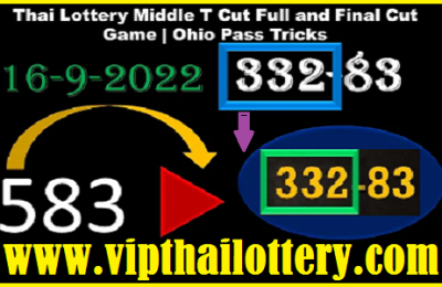 Thai Lottery Ohio Pass Tricks Middle Final Cut Game 16-09-2022