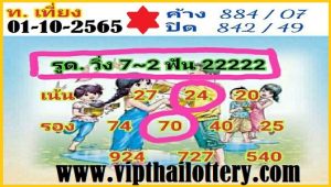 Thai Lottery Open Figure Routine Prize Winning 01-10-2022