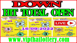 Thai Lotto Down Hit Total Open Live Game 16 September 2022