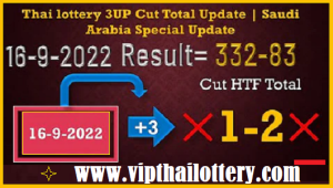 Thai Lotto Saudi Arabia Special Update Cut Total 16-09-2022