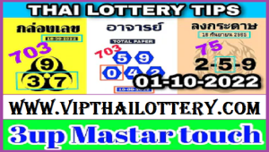 Thai lottery tips 3up single digit open 01-10-2022