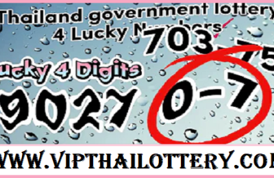 Thailand Government Lottery VIP Lucky Number HTF Digits