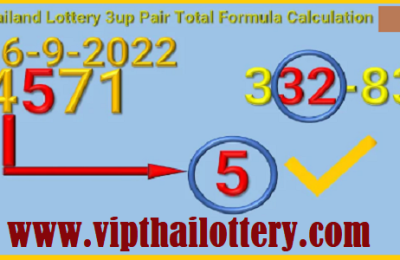 Thailand Lottery 3up Pair Total Formula Calculation 16-9-2022