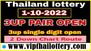 Thailand Lottery Down Chart Route Pair Open Single Digit 01.10.2022