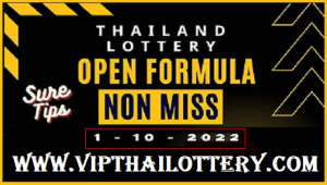 Thailand Lottery Sure Tips Open Formula Non Miss 01/10/2022