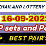 Thailand Lottery Today Results Tips 3up Sets Pairs 16/09/22