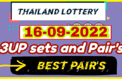 Thailand Lottery Today Results Tips 3up Sets Pairs 16/09/22
