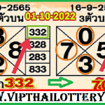 Thailand lottery 3up Direct Set Game 3D Win 01.10.2565