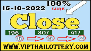 Thai Lottery Snook 100% Close Pass Formula 16.10.2022