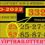 Thailand Lottery 3up Winning Pair Set Sure Number 16th October 2022