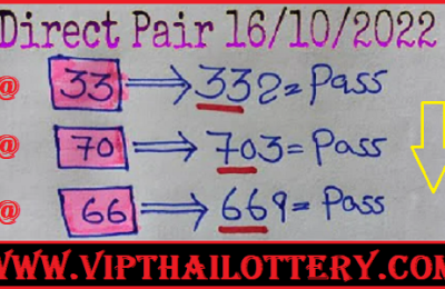 Thailand Lotto Lucky Number Direct Pair Formula Pass 16/10/2022