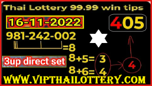 Thai Lottery 99.99% Win Tips Direct Set 16th November 2022