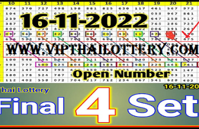 Thai Lottery Set Open Number 99.99 win tips 16.11.2022