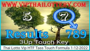 Thai Lotto 3up Vip HTF Tass Touch Key Formula 1-12-2022