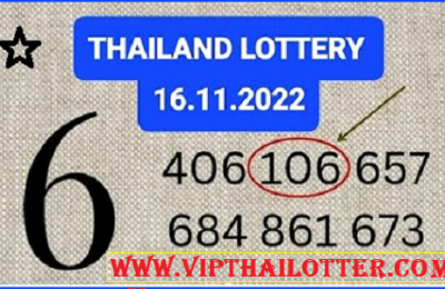 Thai Lotto Vip Total 3d Number Final Akra 16th November 2022