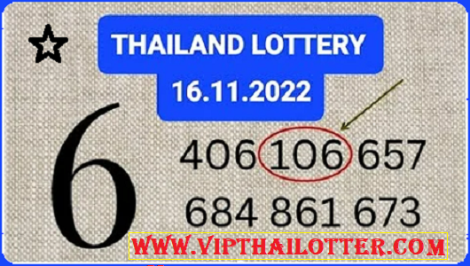 Thai Lotto Vip Total 3d Number Final Akra 16th November 2022