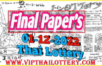 Thai lottery Final Paper's 1/12/2022 (LAST PAPER TIP)